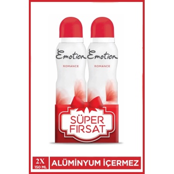 2 Adet Emotion Romance Kadın Vegan Deodorant 150 Ml Hızlı Kurur, Leke Bırakmaz