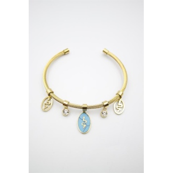 Yılan Örgü Bilezik - Altın