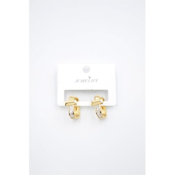 Taşlı Küpe - Altın