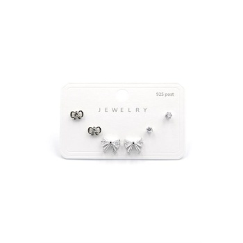 Çoklu Taşlı Küpe - Gümüş