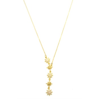 Kuzey Yıldızı Y Kolye - Altın