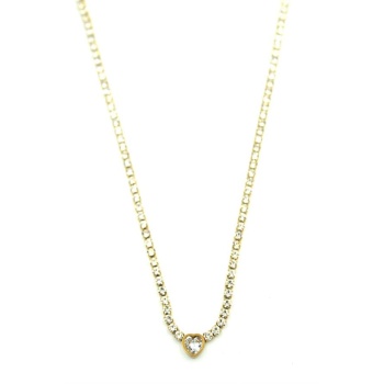 Su Yolu Kalp Kolye - Altın