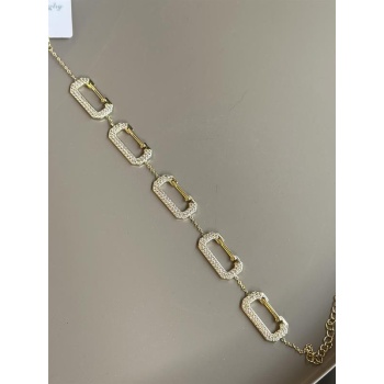 Taşlı Bileklik - Altın