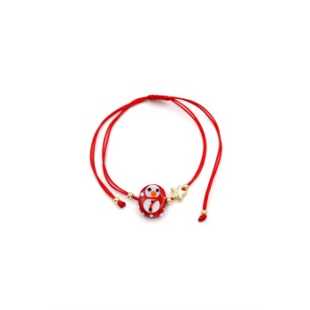 Murano Cam Yeni Yıl Bileklik - Kırmızı