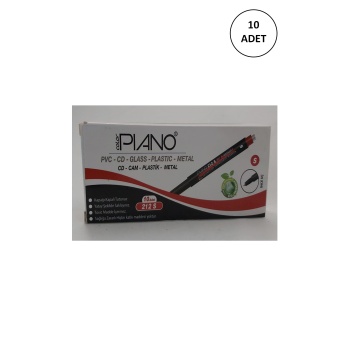 10 Adet Pıano Cd Kalemi 212-s 10 Lu Set Kırmızı