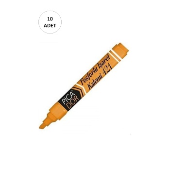 10 adet Picador Fosforlu Kalem Kx 089d/441 Turuncu