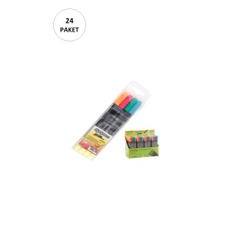 24 paket Aıhao 6412-4 Fosforlu Kalem