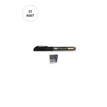 12 Adet Rubenis Kartuşlu Tahta Kalemi (siyah)
