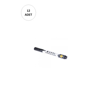 12 Adet Adel Beyaz Tahta Kalemi Yü, Siyah
