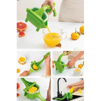 Sert Plastik Kullanışlı Meyve Sıkacağı | Manuel Meyve Suyu Sıkacağı El Basınç Sıkacağı