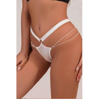 Kadın Fantezi İç Giyim Tanga Külot Perfect Fall D233 Beyaz