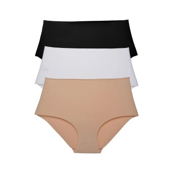 Lazer Kesim Toparlayıcı Dikişsiz Beli Lastikli Bato Külot Yüksek Bel 3 Adet