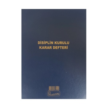 Kocaoluk Disiplin Kurulu Karar Defteri Cilt Kapak