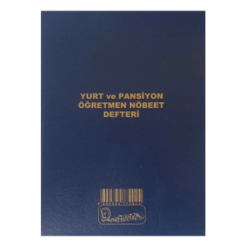 Kocaoluk Yurt ve Pansiyon Öğretmen Nöbet Defteri Cilt Kapak