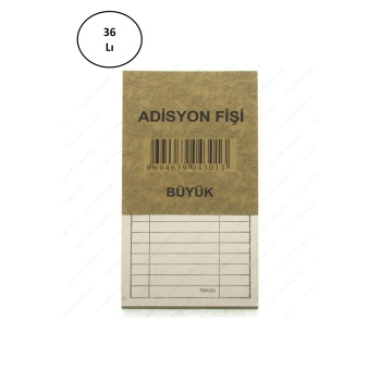 Sam Ofset Adisyon Fişi Büyük 9X16,5 36lı
