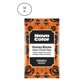 Nova Color Toz Kumaş Boyası Turuncu 12 Gr Nc-906 12li