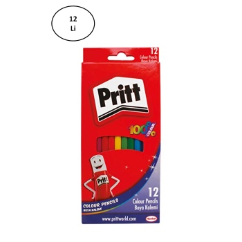Pritt - 12 Renk Kuru Boya Tam Boy 1219734 12li