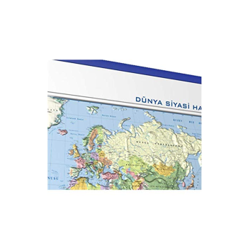 Kabartma Dünya Siyasi Haritası Bölgeler 70x100