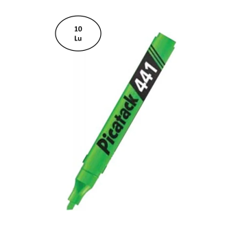 Picatack 441 Fosforlu Işaretleme Kalemi Yeşil 10lu
