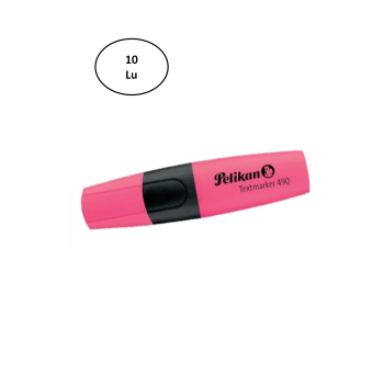 Pelikan 490 Pastel Fosforlu İşaretleme Kalemi Pembe 10lu
