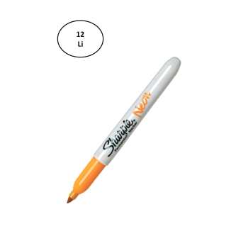 Sharpie Markör Permanent Neon Fosforlu Turuncu 12li