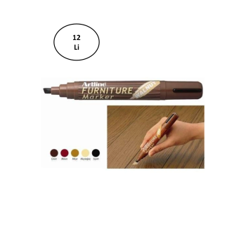 Artline Furniture Ahşap Marker Ek 95 Walnut Ceviz 12li