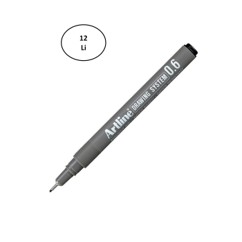 Artline Çizim Kalemi Drawing System 236 0.6 mm Siyah 12li