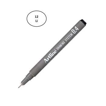Artline 234 Çizim Kalemi 0.4 mm Siyah 12li