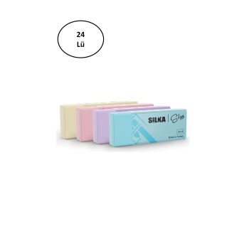 Silka Art.44 Pastel Orta Boy Sınav Silgisi 4Lü 24lü