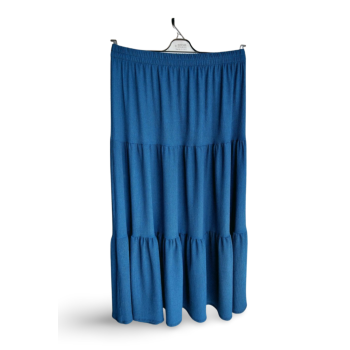 Beli Lastikli Bürümcek Kumaş Etek Anne Eteği Uzun Namaz Eteği Lacivert 44-52 beden