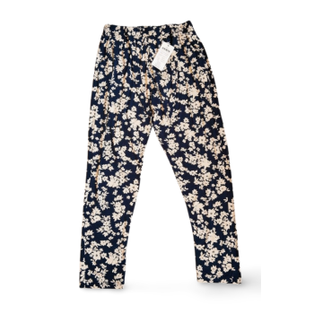 Desenli Yumuşak Viskon Kumaş Battal Beli Lastikli Kadın Jumbo Uzun Tayt Pantolon Desen 5