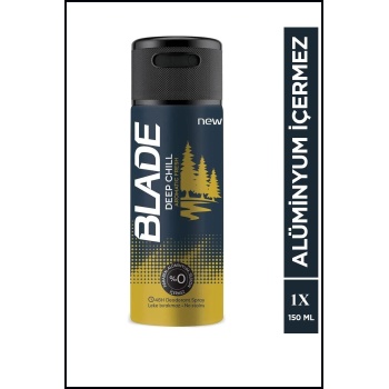 Blade Deep Chill Erkek Deodorant 150 Ml Hızlı Kurur, Leke Bırakmaz