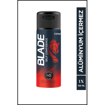 Blade Self Confidence Erkek Deodorant 150 Ml Hızlı Kurur, Leke Bırakmaz