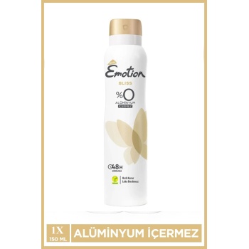 Emotion Bliss Kadın Vegan Deodorant 150 Ml Hızlı Kurur , Leke Bırakmaz