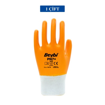 Pn7+ Sarı Iş Eldiveni Polyester Örme Nitril Beybi No:10 Royaleks Group - 1 Çift