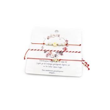 Papatya Marteniçka Bileklik - Kırmızı