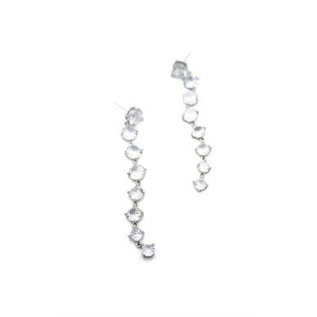 Zirkon Taşlı Küpe - Gümüş