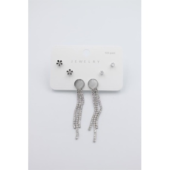 Çoklu Set Küpe - Gümüş