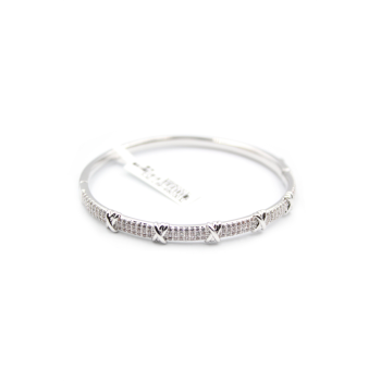 Zirkon Taşlı xox Bilezik - Gümüş