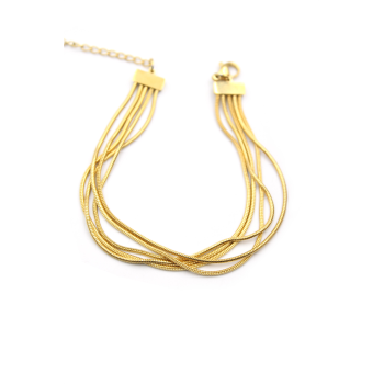 Çoklu Zincir Bileklik - Altın