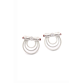 Halkalı Küpe - Gümüş