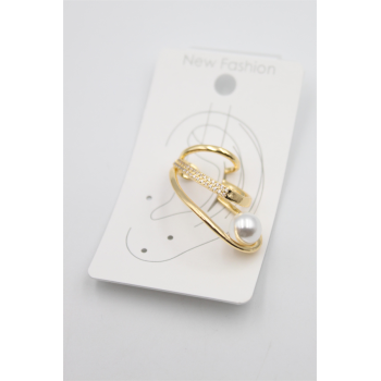 Taşlı Kıkırdak Küpe - Altın