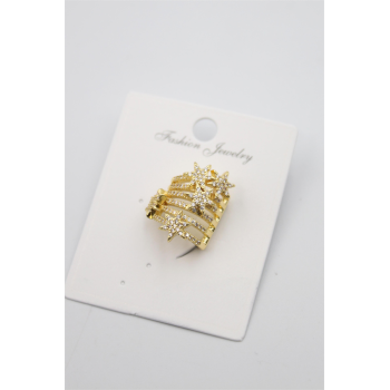 Taşlı Kıkırdak Küpe - Altın