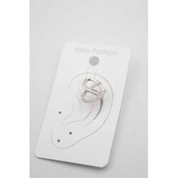 Taşlı Kıkırdak Küpe - Gümüş