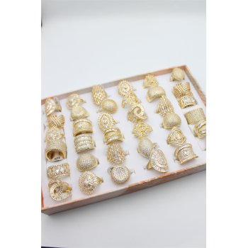 36lı Zirkon Yüzük Seti - Altın