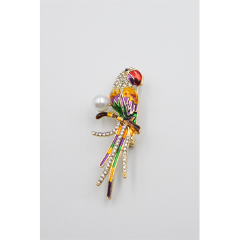 Papağan Broş - ÇOK RENKLİ
