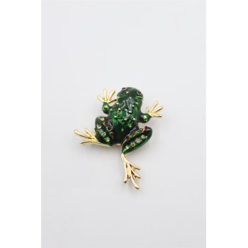 Kurbağa Broş - Yeşil