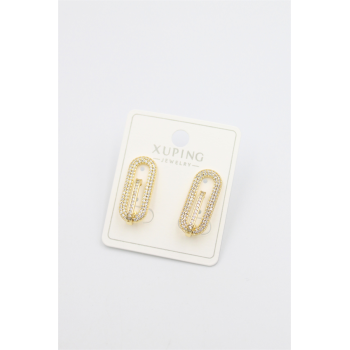 Taşlı Küpe - Altın