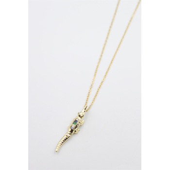 Timsah Kolye - Altın