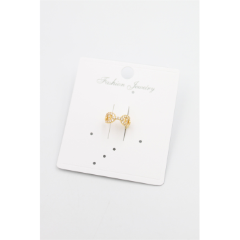 Taşlı Kıkırdak Küpe - Altın